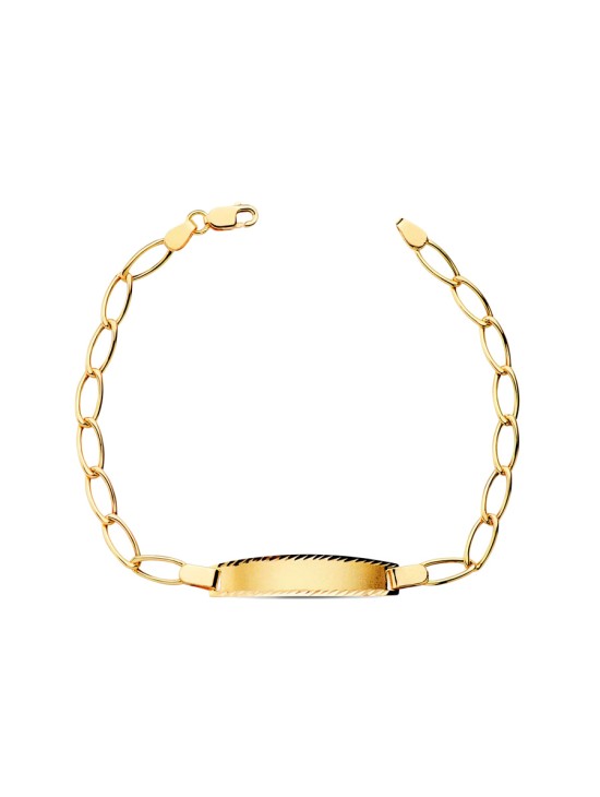 Pulsera Esclava Niño Oro 18K Bilbao Hueca 17 cm | Joyería Parejo