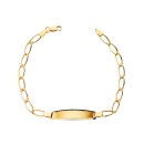 Pulsera Esclava Niño Oro 18K Bilbao Hueca 17 cm