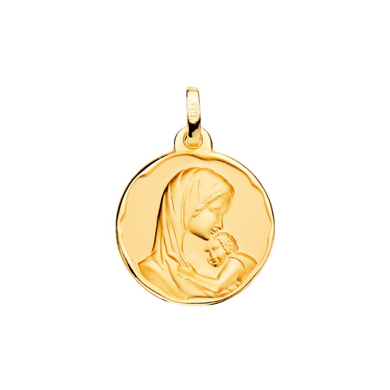 Medalla Virgen Madre Amor Maternal Oro 18K Mujer | Joyería Parejo