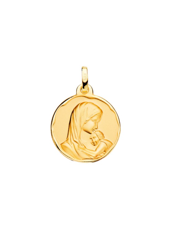 Medalla Virgen Madre Amor Maternal Oro 18K Mujer | Joyería Parejo