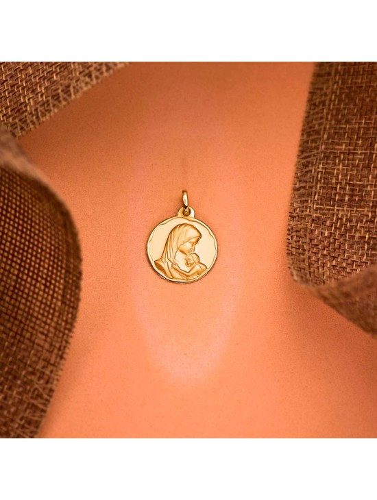 Medalla Virgen Madre Amor Maternal Oro 18K Mujer | Joyería Parejo