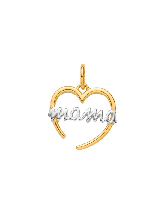 Colgante Corazón Oro 18K Mama Oro Blanco 18K 15x14 mm | Joyería Parejo
