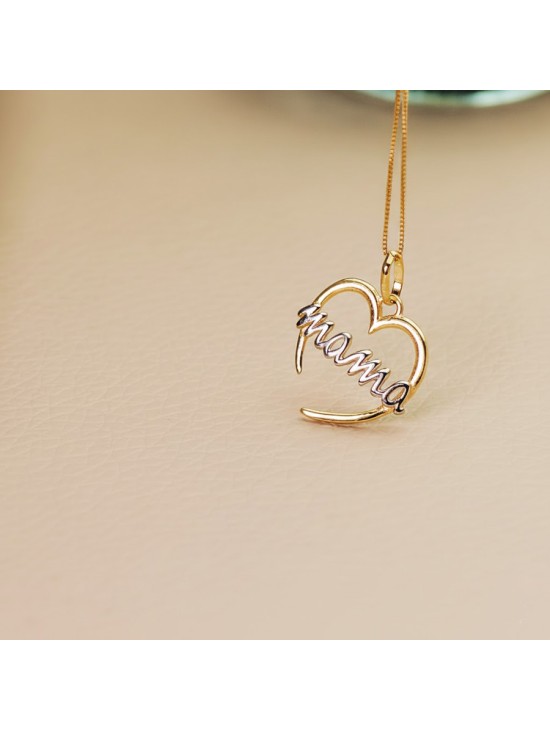 Colgante Corazón Oro 18K Mama Oro Blanco 18K 15x14 mm | Joyería Parejo