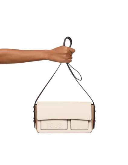 Bandolera Mediana Tous Beige Marrón Back to Basics | Joyería Parejo