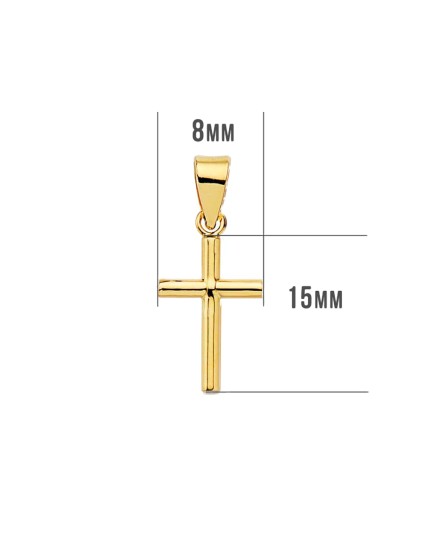 18K Gold Plain Cross | Joyería Parejo Jewelry Collection
