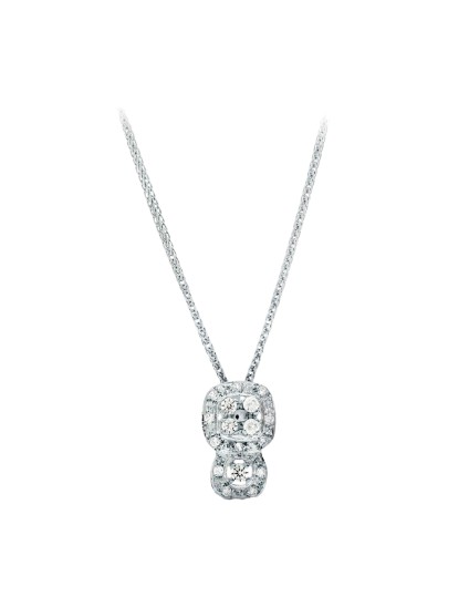 Gargantilla Oro Blanco 18K 42 cm Motivo 15x9 mm | Joyería Parejo