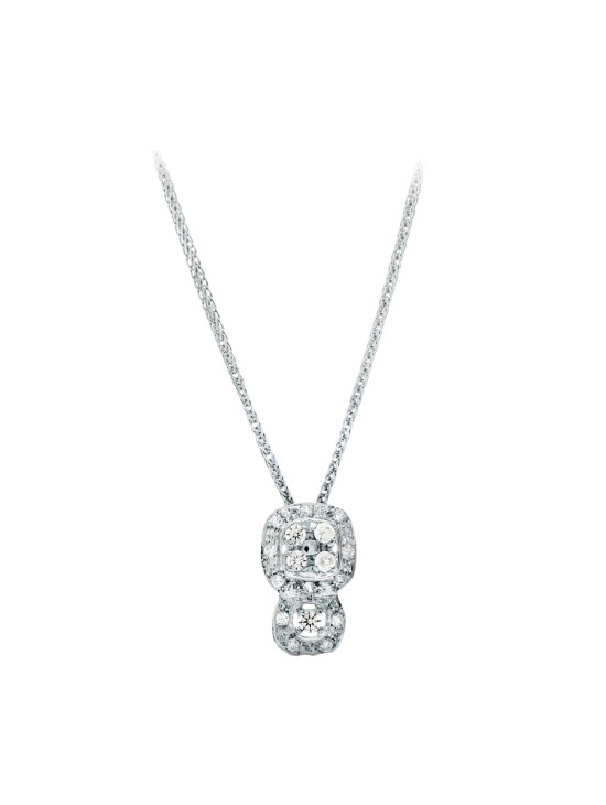 Gargantilla Oro Blanco 18K 42 cm Motivo 15x9 mm | Joyería Parejo
