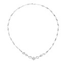 Gargantilla Oro Blanco 18K 45 cm Centro Piña de Circonitas
