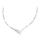 Gargantilla Oro Blanco 18K 45 cm Articulado Circonitas