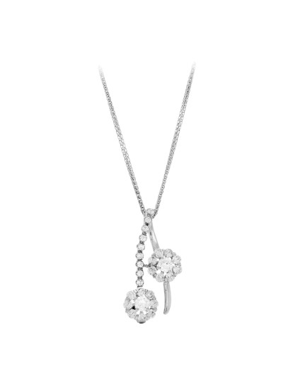 Gargantilla Oro Blanco 18K 45 cm Motivo 26x14 mm | Joyería Parejo