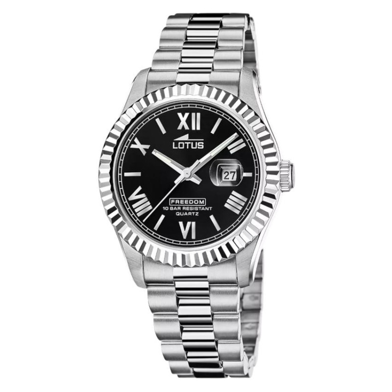 Reloj Lotus Hombre 19002/5 Negro Acero Freedom | Joyería Parejo