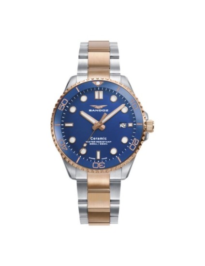 Reloj Sandoz 83019-97 Hombre Bicolor Cerámica Azul | Joyería Parejo