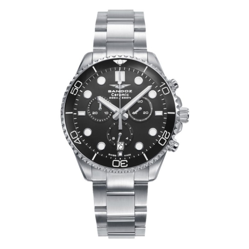 Reloj Sandoz 83021-57 Hombre Cronógrafo Negro | Joyería Parejo