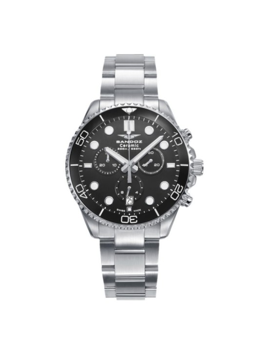 Reloj Sandoz 83021-57 Hombre Cronógrafo Negro | Joyería Parejo