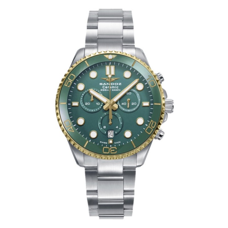 Reloj Sandoz 83021-67 Hombre Cronógrafo Verde | Joyería Parejo