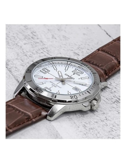 Reloj Casio MTP-VD01L-7BV Hombre Esfera Blanca | Joyería Parejo
