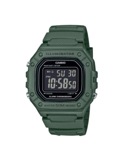 Reloj Casio W-218H-3BVDF Digital Verde Militar | Joyería Parejo