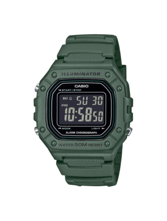 Relógio Casio W-218H-3BVDF Digital Verde Militar | Joyeria Parejo