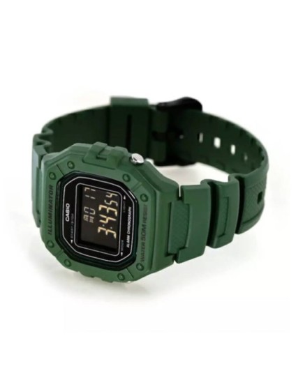 Relógio Casio W-218H-3BVDF Digital Verde Militar | Joyeria Parejo