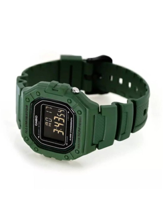 Relógio Casio W-218H-3BVDF Digital Verde Militar | Joyeria Parejo