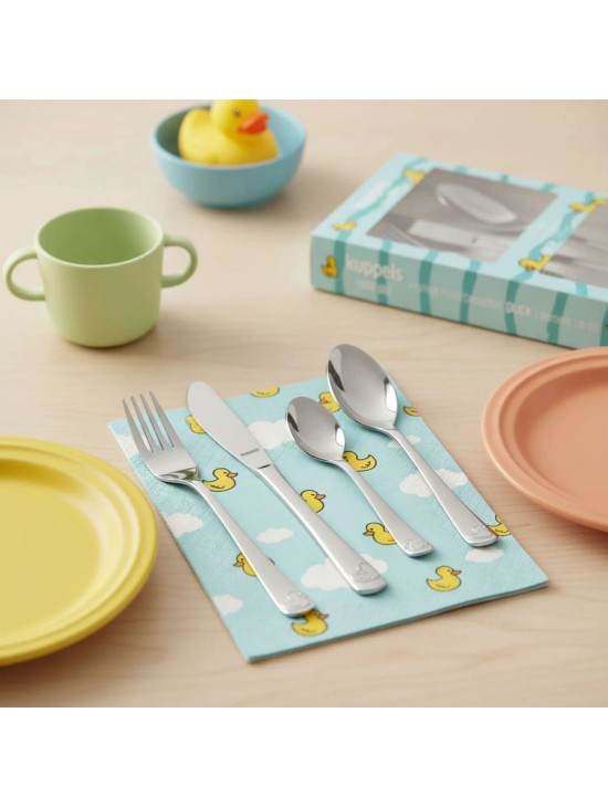 Estuche 4 Cubiertos Patitos 09680 | Joyería Parejo