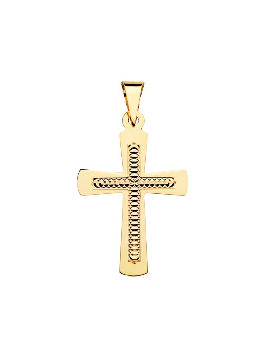 Cruz Oro 18K Tallada 34x22 mm | Joyería Parejo