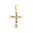Cruz Oro 18K Tallada 34x22 mm
