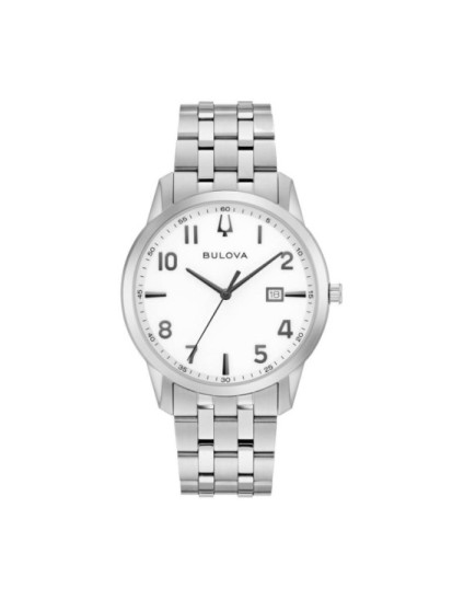 Reloj Bulova 96B474 Hombre Acero Esfera Blanca | Joyería Parejo