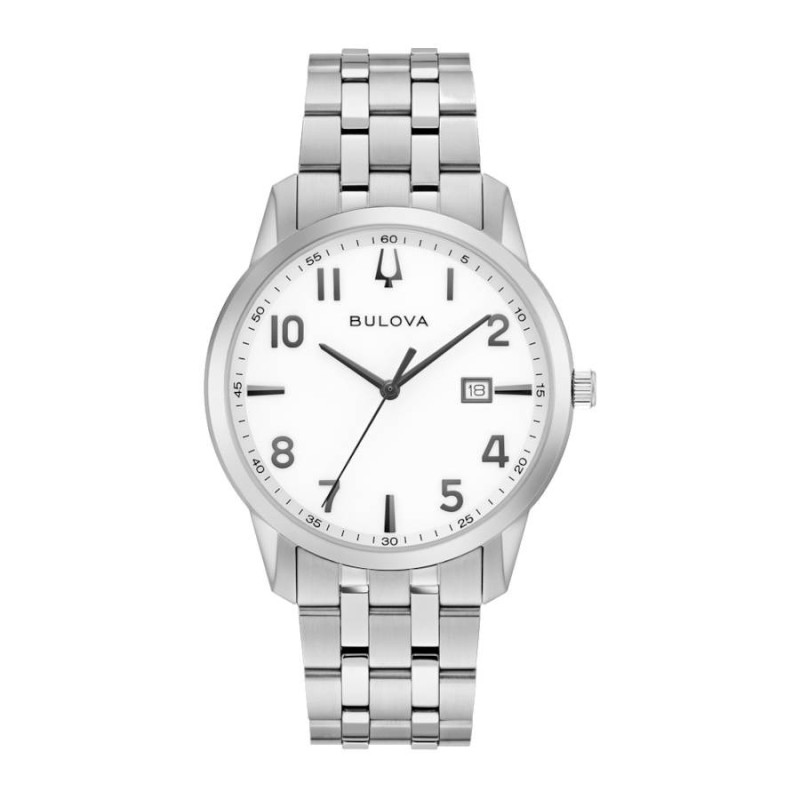 Reloj Bulova 96B474 Hombre Acero Esfera Blanca | Joyería Parejo