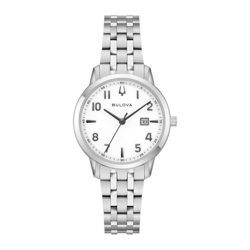 Reloj Bulova 96M174 Mujer Acero Esfera Blanca | Joyería Parejo