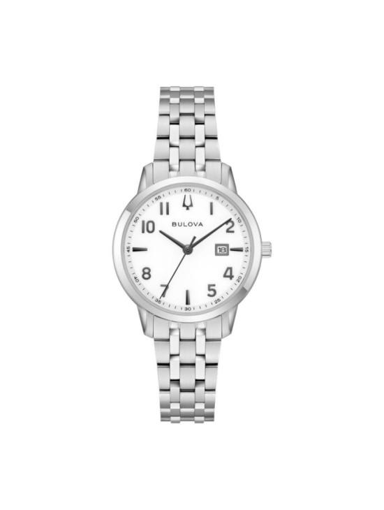 Reloj Bulova 96M174 Mujer Acero Esfera Blanca | Joyería Parejo