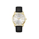 Reloj Bulova 97B238 Hombre Dorado Esfera Blanca Correa Piel