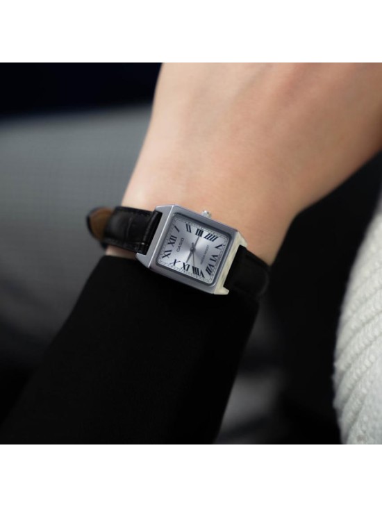 Reloj Casio LTP-V007L-7B1 Mujer Correa Piel Negra | Joyería Parejo