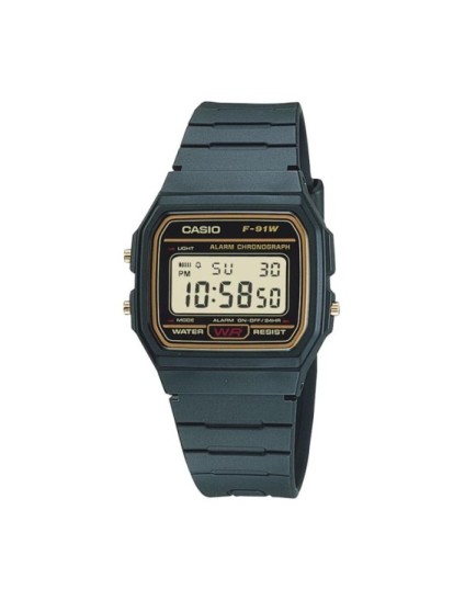Reloj Casio F-91WG-9QEF Digital Negro Retro Unisex | Joyería Parejo