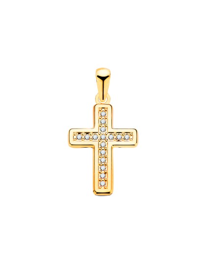 Cruz Oro 18K con Circonitas 19x13 mm | Joyería Parejo