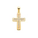 Cruz Oro 18K con Circonitas 19x13 mm