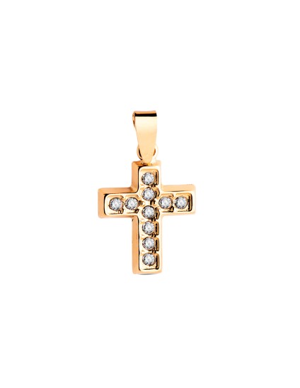 Cruz Oro 18K Circonitas 13.5x10 mm | Joyería Parejo