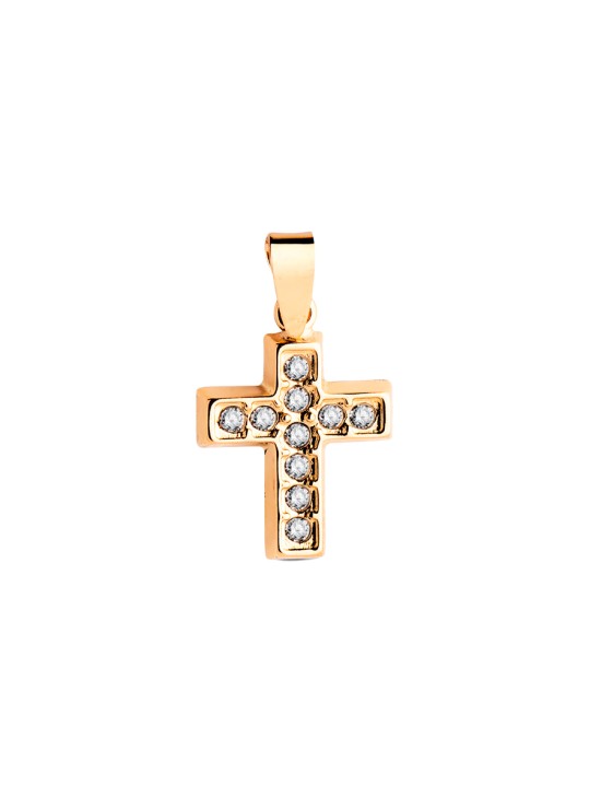 Cruz Oro 18K Circonitas 13.5x10 mm | Joyería Parejo