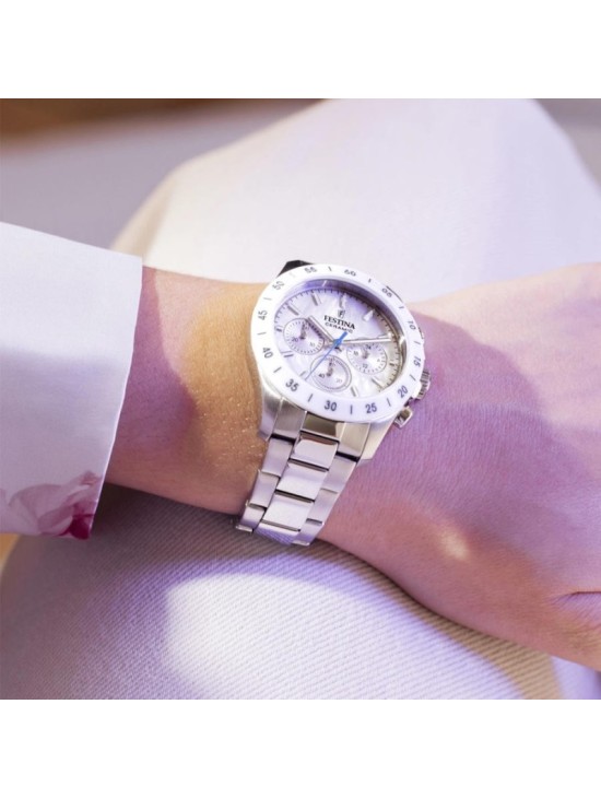 Reloj Festina F20693/1 Mujer Cerámica Cronógrafo | Joyería Parejo