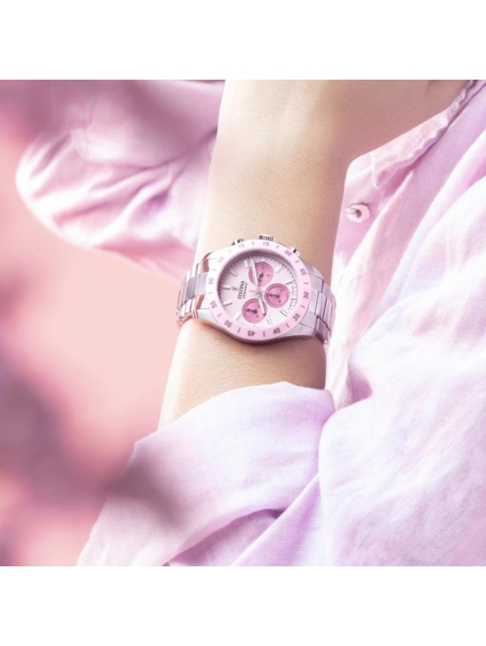Relógio Festina F20693/2 Mulher Cerâmica Rosa | Joyería Parejo
