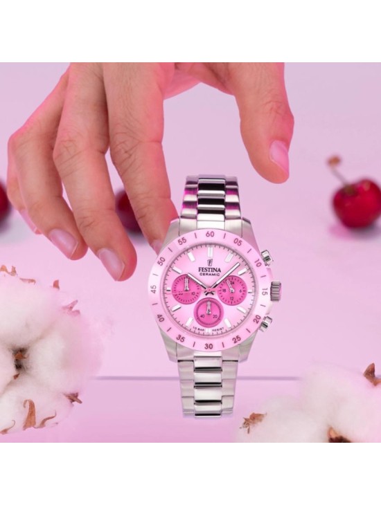 Festina F20693/2 Women's Pink Ceramic Watch | Joyería Parejo