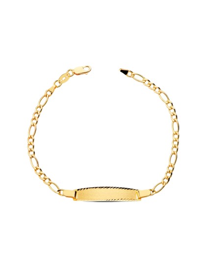 Pulsera Esclava Niño Oro 18K Cartier 3x1 Hueca 17 cm | Joyería Parejo