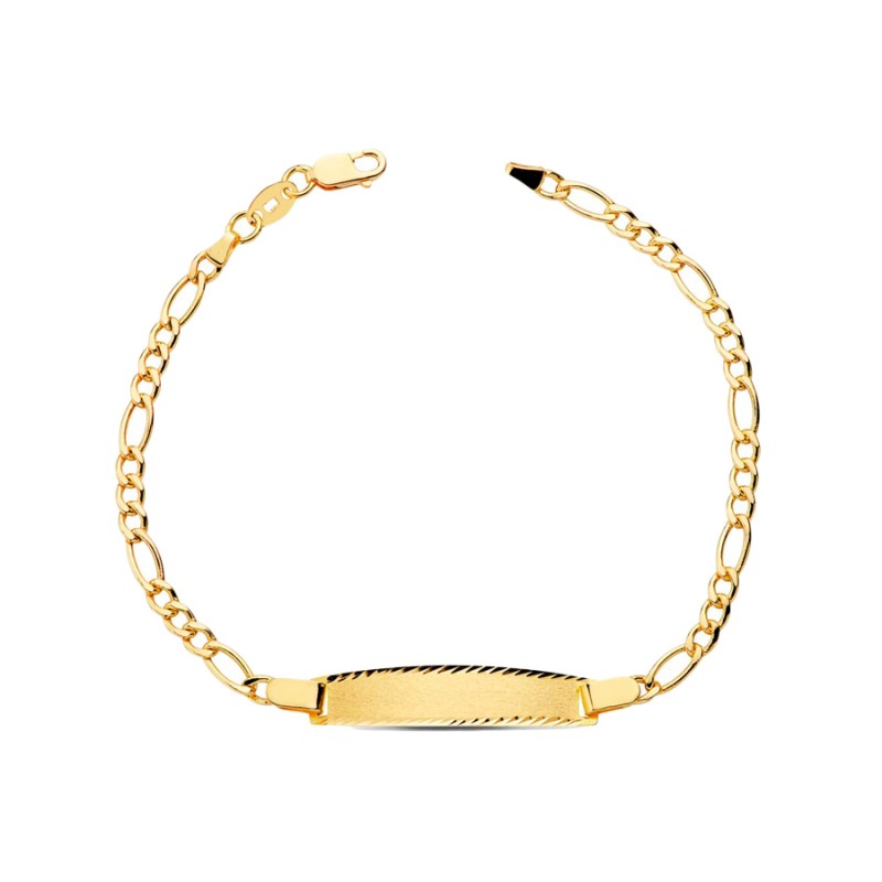 Pulsera Esclava Niño Oro 18K Cartier 3x1 Hueca 17 cm | Joyería Parejo
