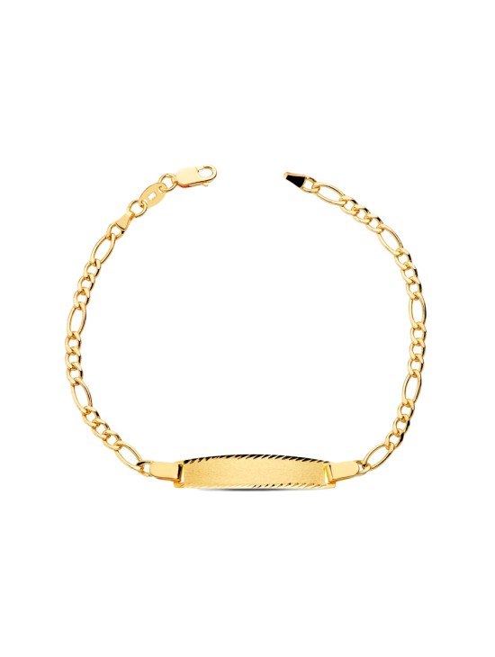 Pulsera Esclava Niño Oro 18K Cartier 3x1 Hueca 17 cm | Joyería Parejo