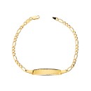Pulsera Esclava Niño Oro 18K Cartier 3x1 Hueca 17 cm