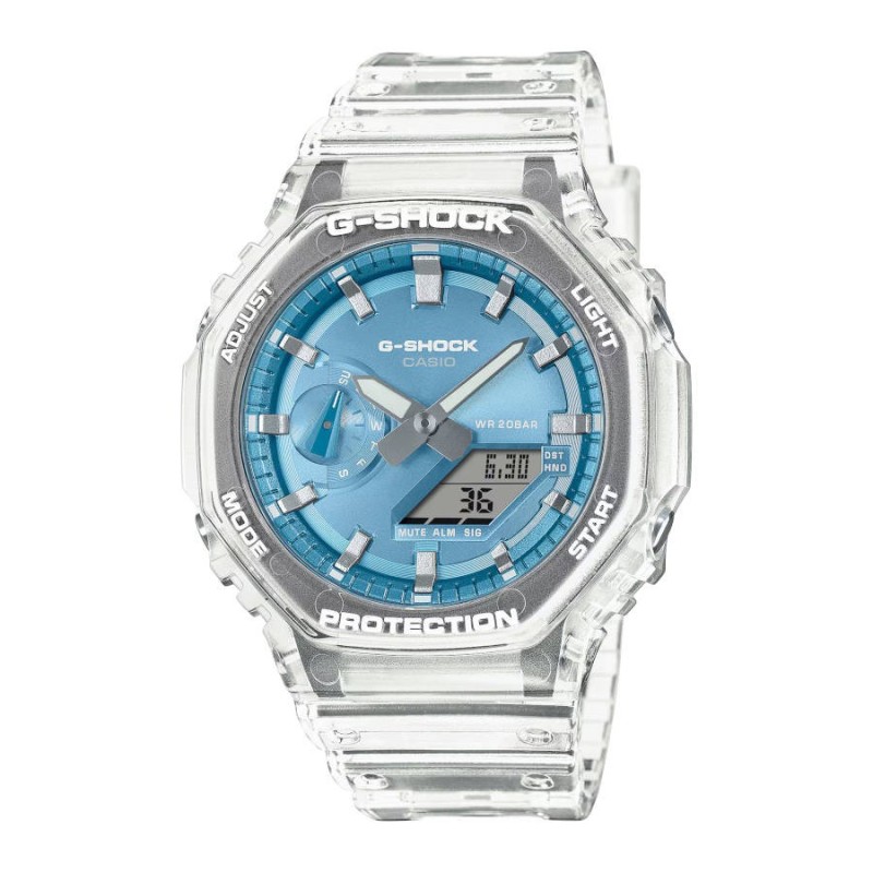 Casio GA-2100BM-7A2 Blue Transparent Men's Watch | Joyería Parejo