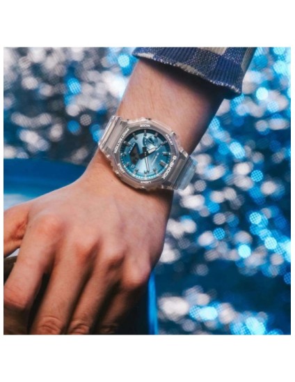 Casio GA-2100BM-7A2 Blue Transparent Men's Watch | Joyería Parejo