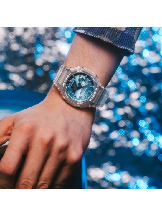 Relógio Casio GA-2100BM-7A2 Transparente Azul Homem | Joyería Parej