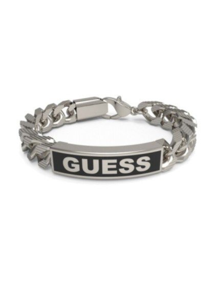 Pulsera Guess JUXB03002JWSTBKS Hombre Plateada | Joyería Parejo