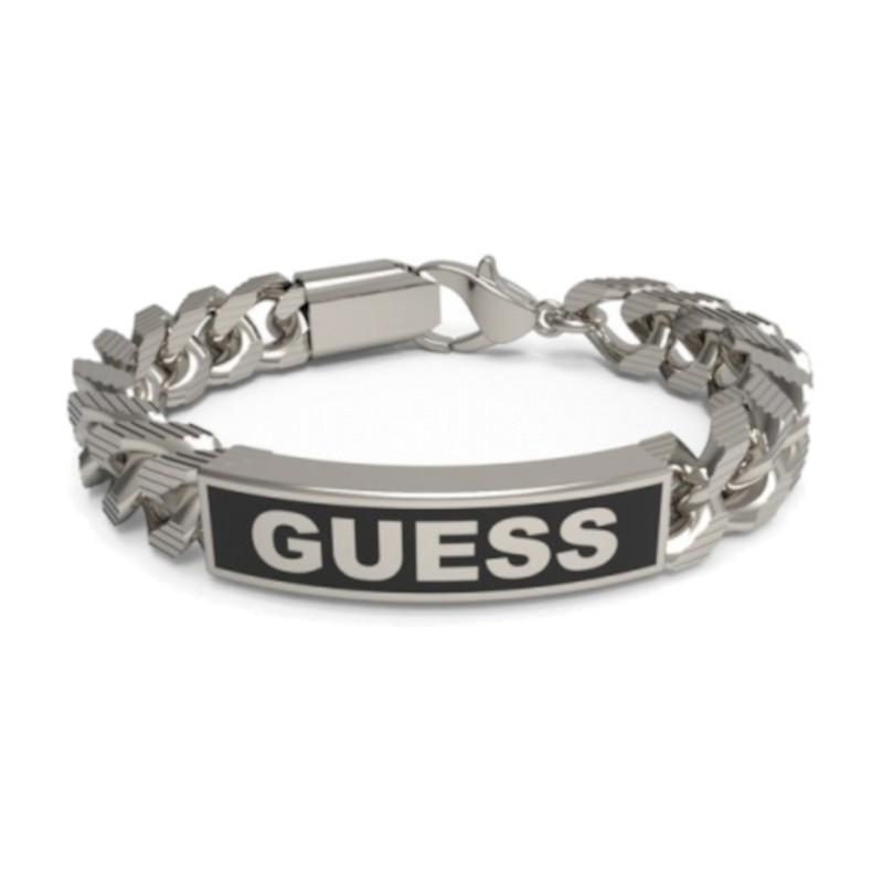 Pulsera Guess JUXB03002JWSTBKS Hombre Plateada | Joyería Parejo
